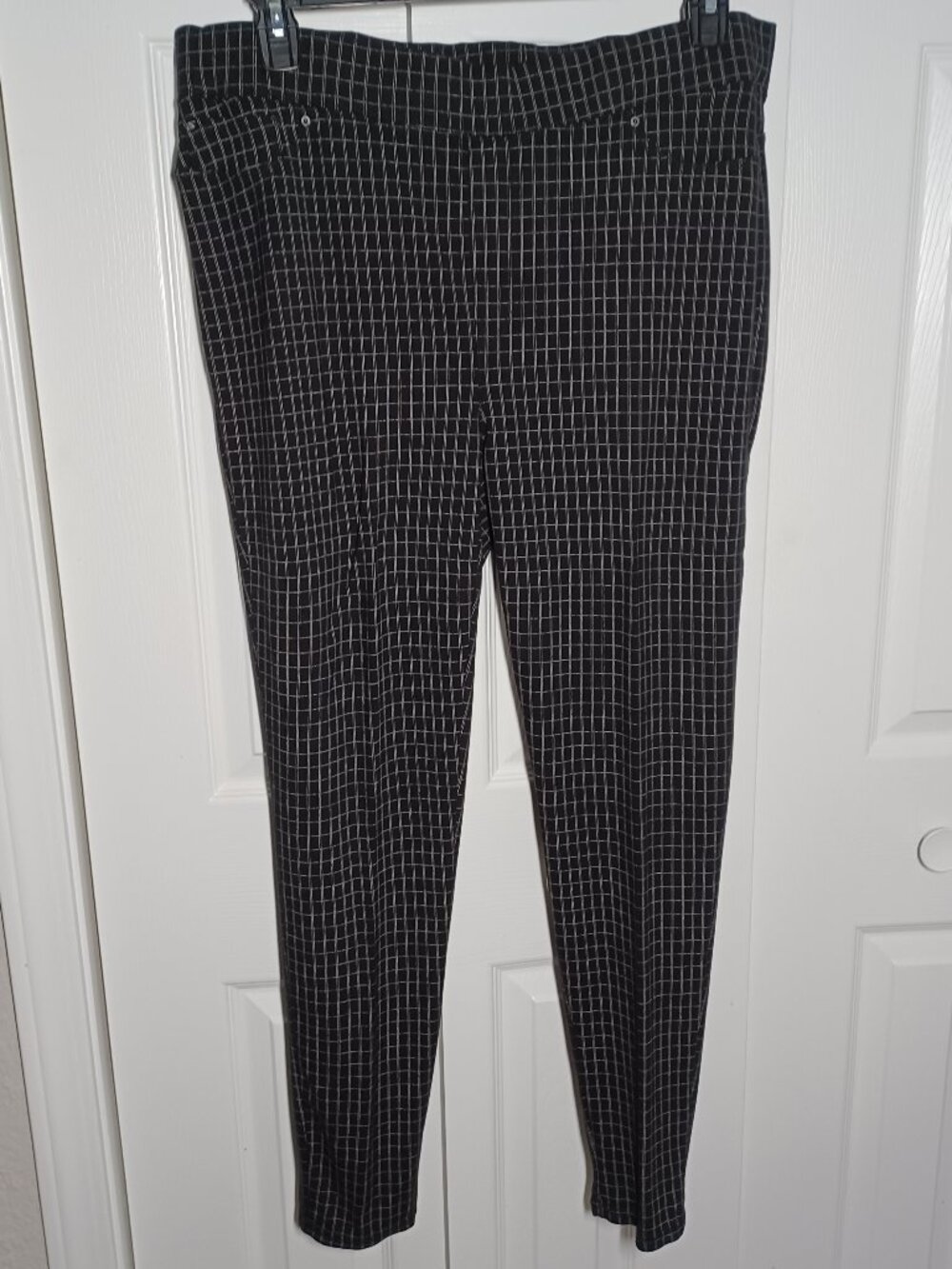 Seven7 Pull On Black Plaid Leggings US Womens XXL Plus Comfortable Stretch